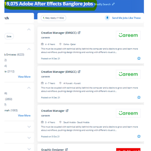 Adobe After Effects internship jobs in Muscat