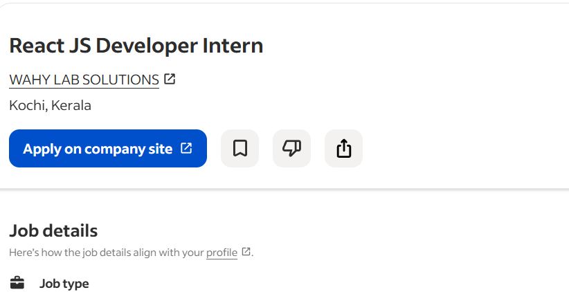 AI, ML & React.js internship jobs in Bahla