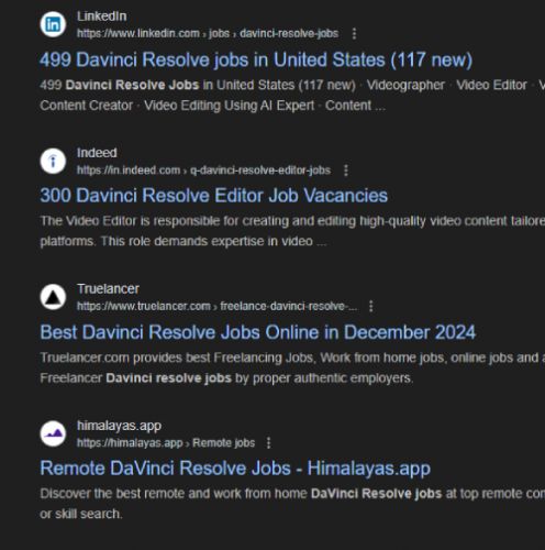 Davinci Resolve internship jobs in Nizwa