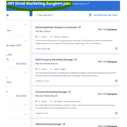 Email Marketing internship jobs in Sur