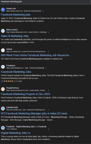 Facebook Marketing internship jobs in Sur