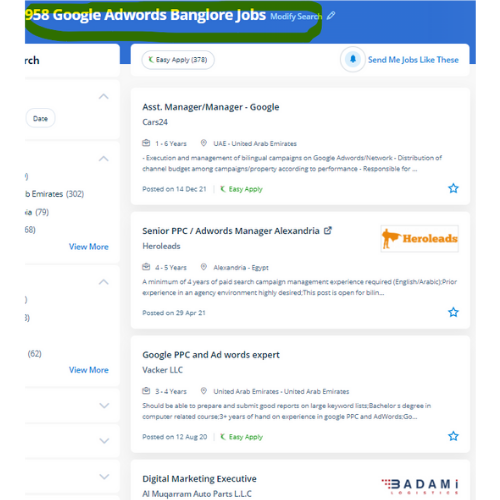 Google Adwords (PPC) internship jobs in Nizwa