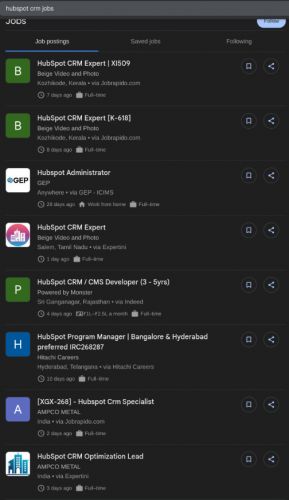 HubSpot CRM internship jobs in Sohar