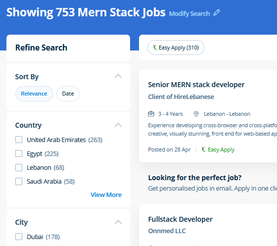 Mern Stack Development internship jobs in Seeb