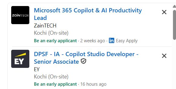 Microsoft Copilot & AI Productivity internship jobs in Sur
