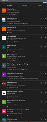 Robotics internship jobs in Seeb